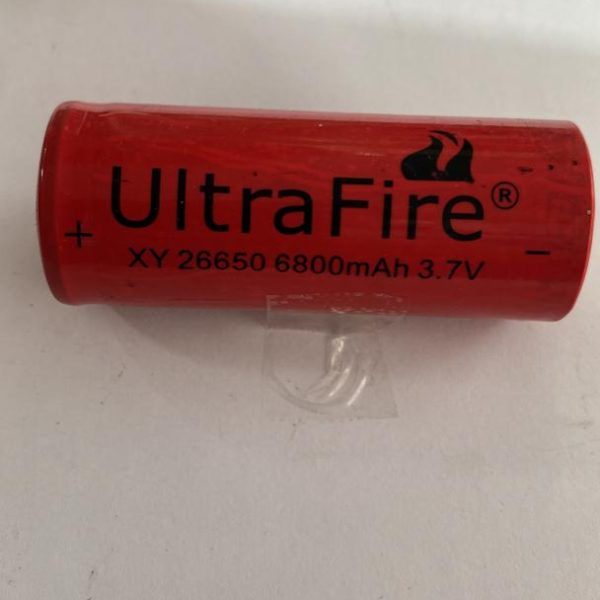 باطری لیتیوم شارژی 26650  3/7 ولت  6800 میلی آمپر