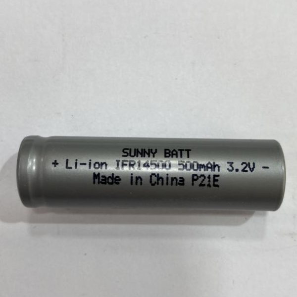 باطری لیتیوم شارژی 14500 سایز قلمی 3/2 ولت 500 میلی آمپر